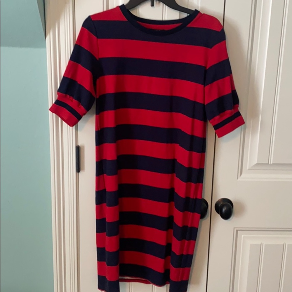 Ralph Lauren red and navy knit dress